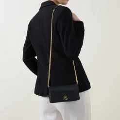 Logo Leather Chain Wallet