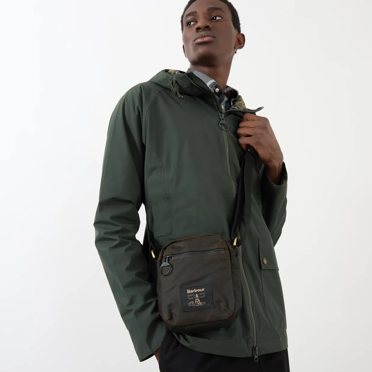 Logo Waxed Crossbody Bag