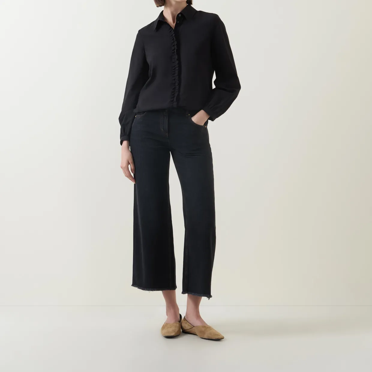 Logo Wide Leg Jeans