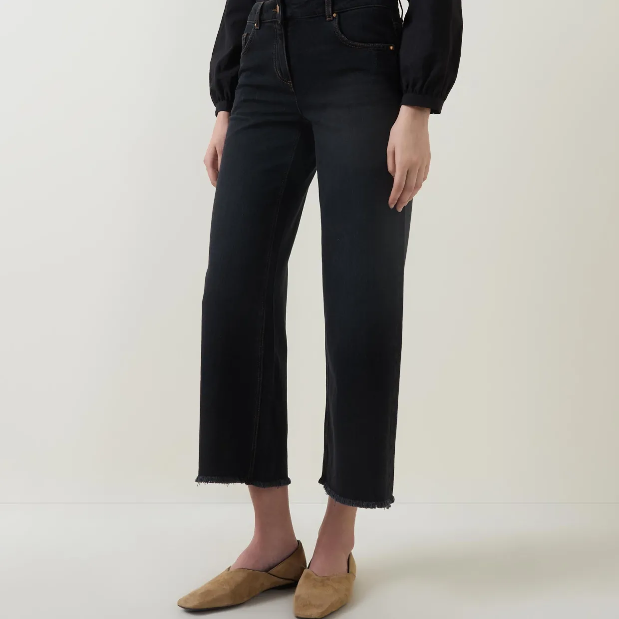 Logo Wide Leg Jeans