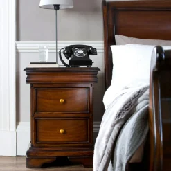 Loire 3-Drawer Bedside Table