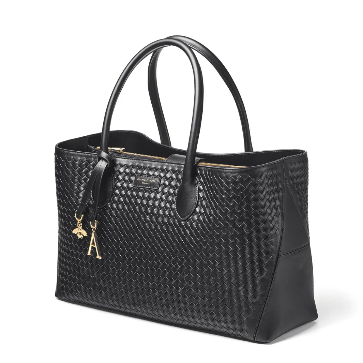 London Woven Leather Tote Bag