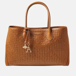 London Woven Leather Tote Bag