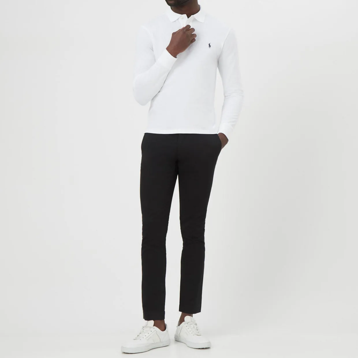 Long Sleeve Slim Fit Polo Shirt