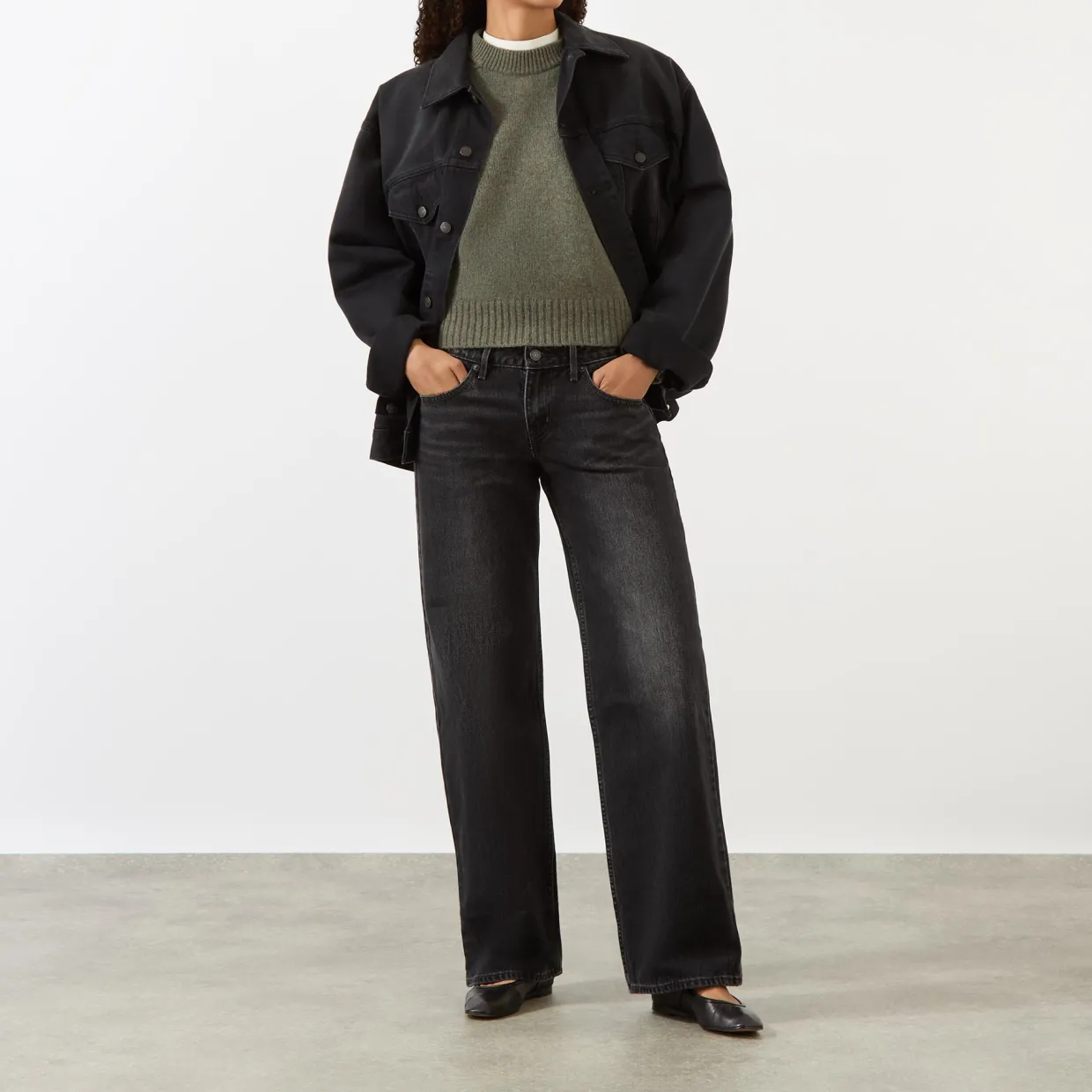 Low Loose Wide Leg Jeans