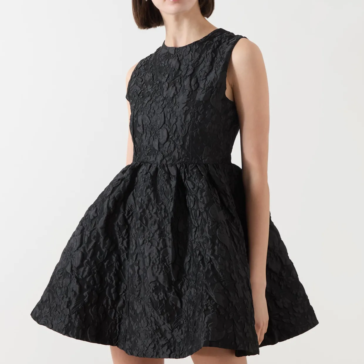 Lucia Jacquard Open Back Mini Dress