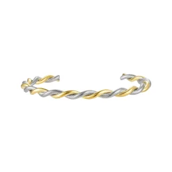 Lumina Two-Tone Cuff Bangle