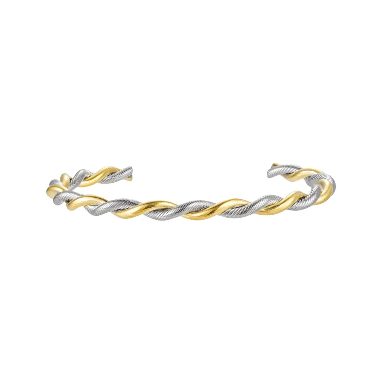 Lumina Two-Tone Cuff Bangle