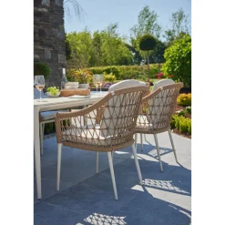 Lyon Garden Dining Set Coconut Urano Ivory