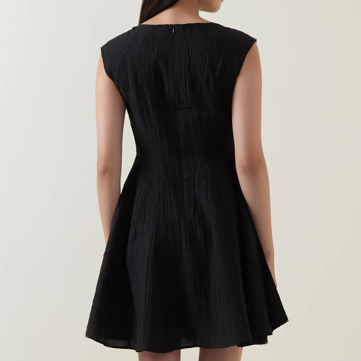 Maddie Cap-Sleeve Mini Flared Dress