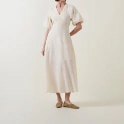 Maddie Puff-Sleeve Flared Dress