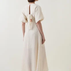 Maddie Puff-Sleeve Flared Dress