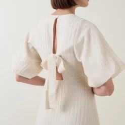 Maddie Puff-Sleeve Flared Dress