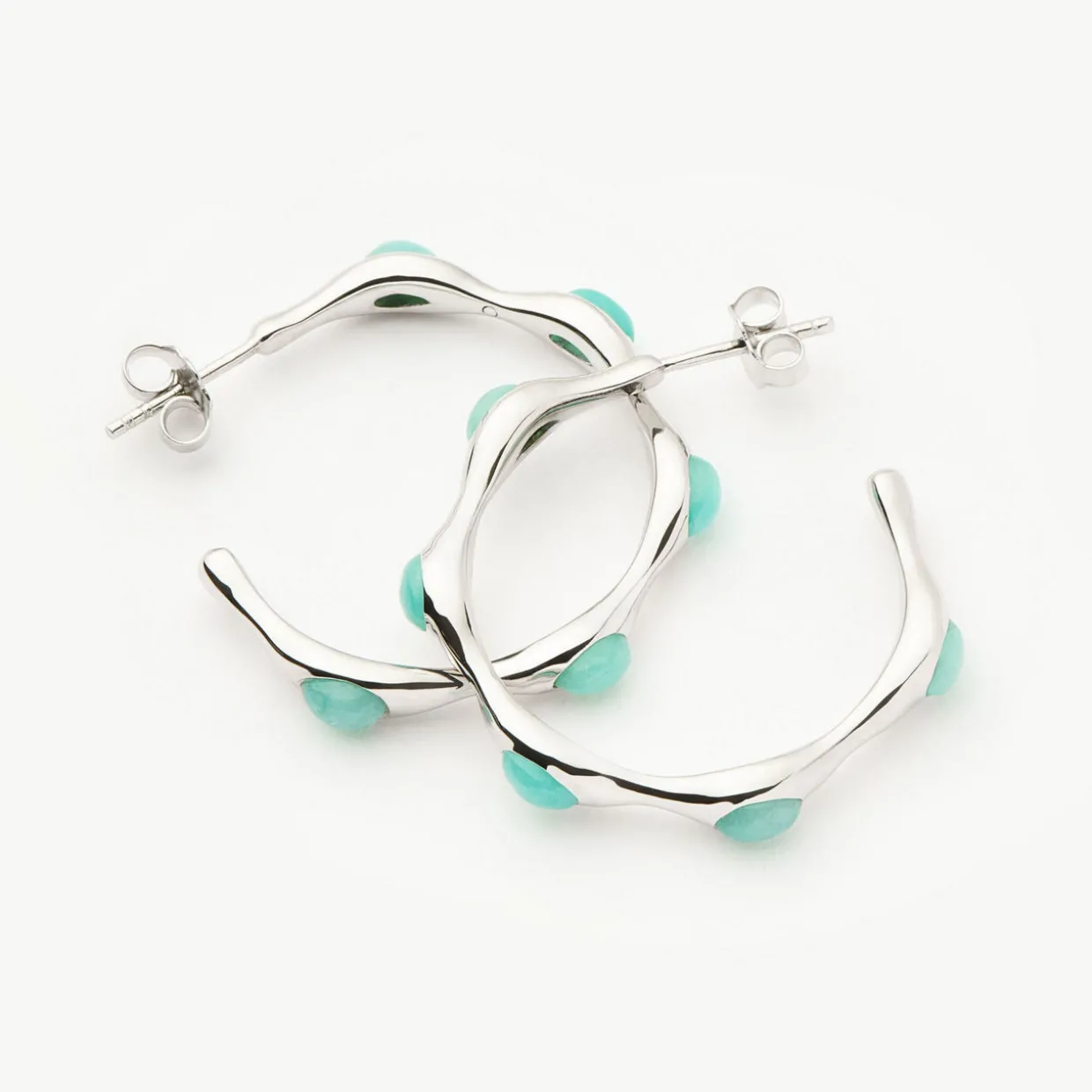 Magma Gemstone Medium Hoops