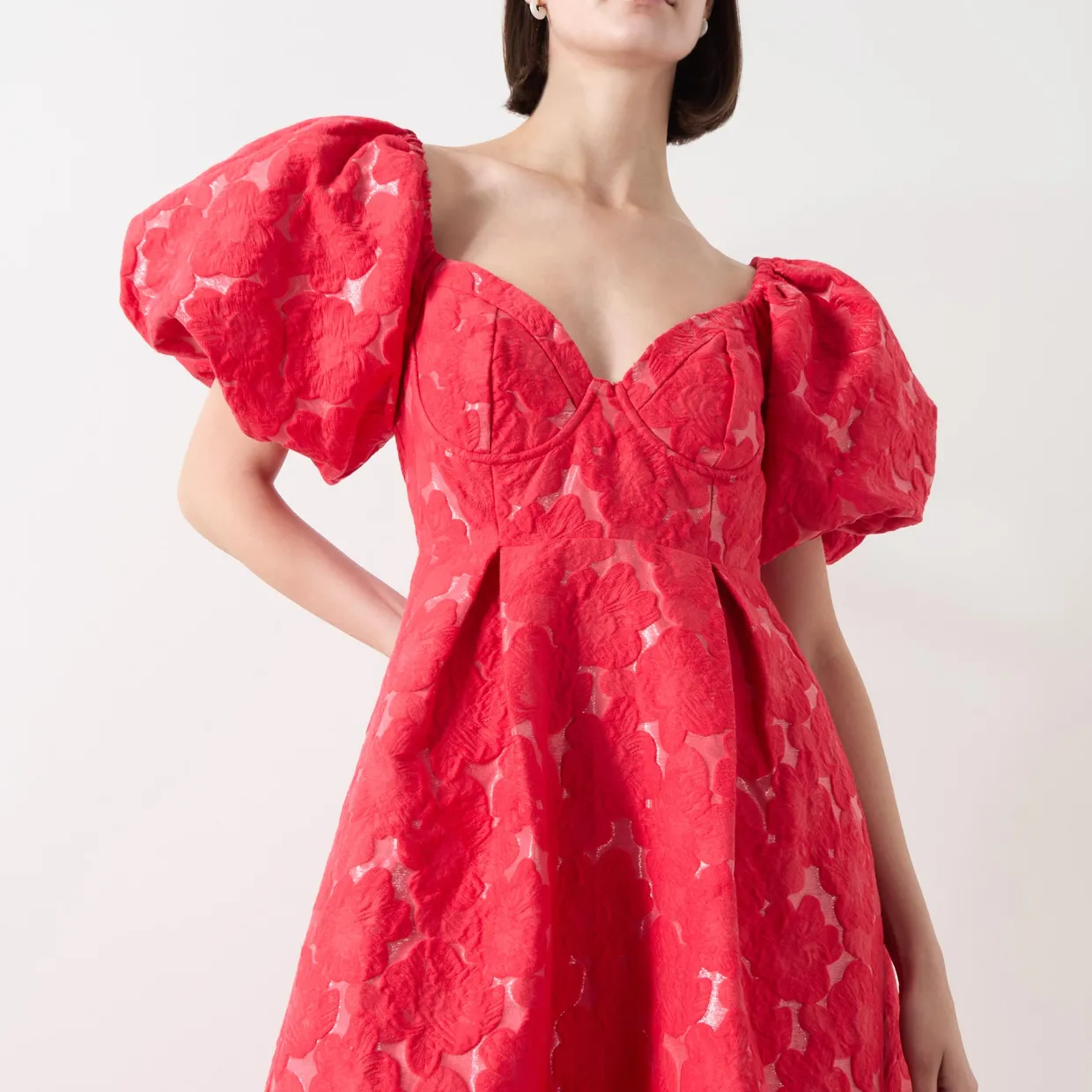 Maria Floral Jacquard Dress