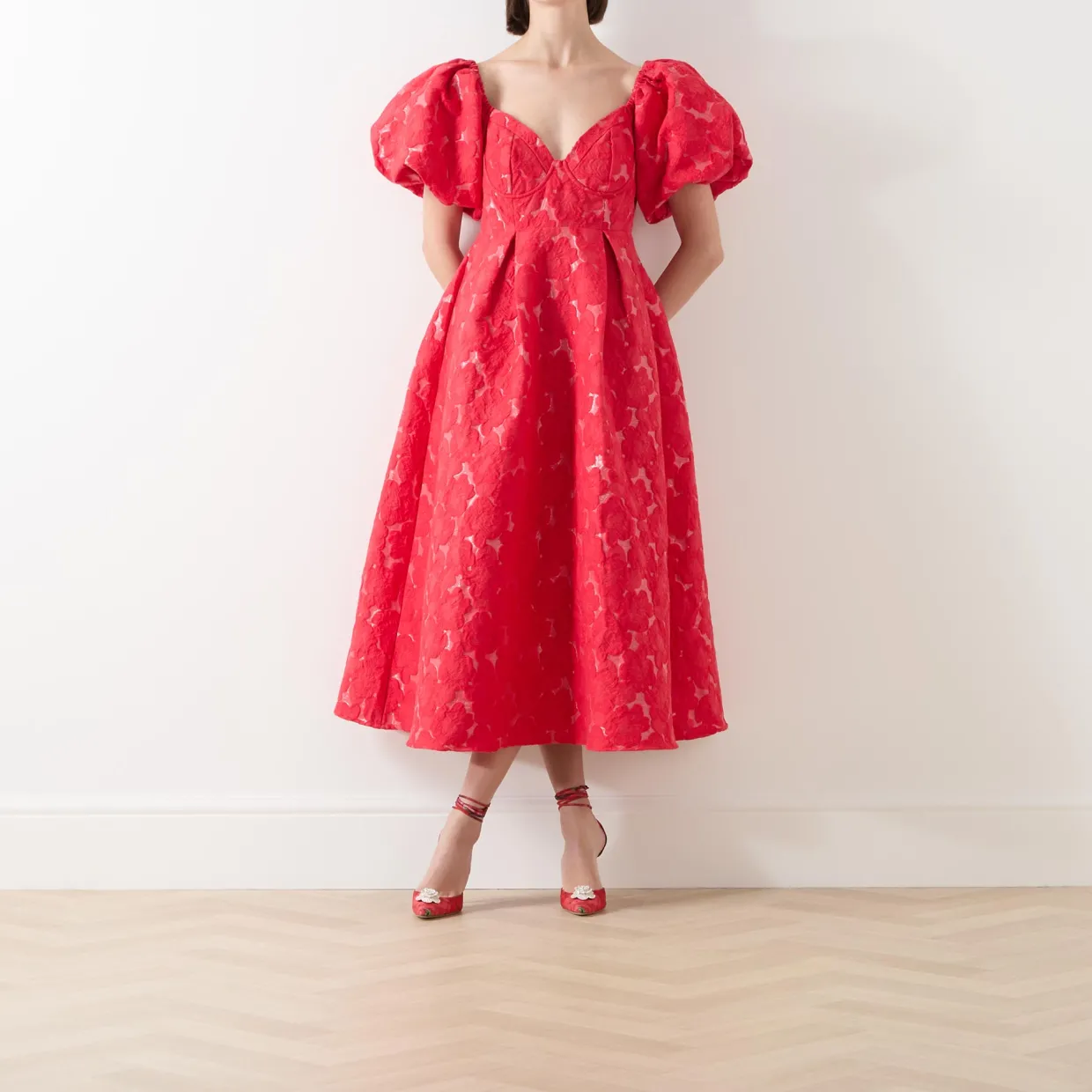 Maria Floral Jacquard Dress