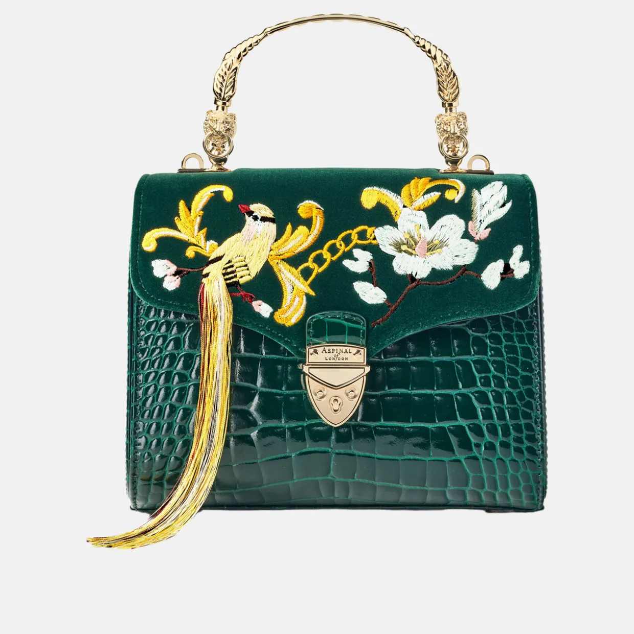 Mayfair® Embroidered Bird of Paradise Midi Crossbody Bag