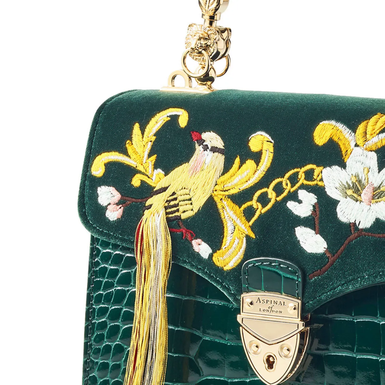 Mayfair® Embroidered Bird of Paradise Midi Crossbody Bag