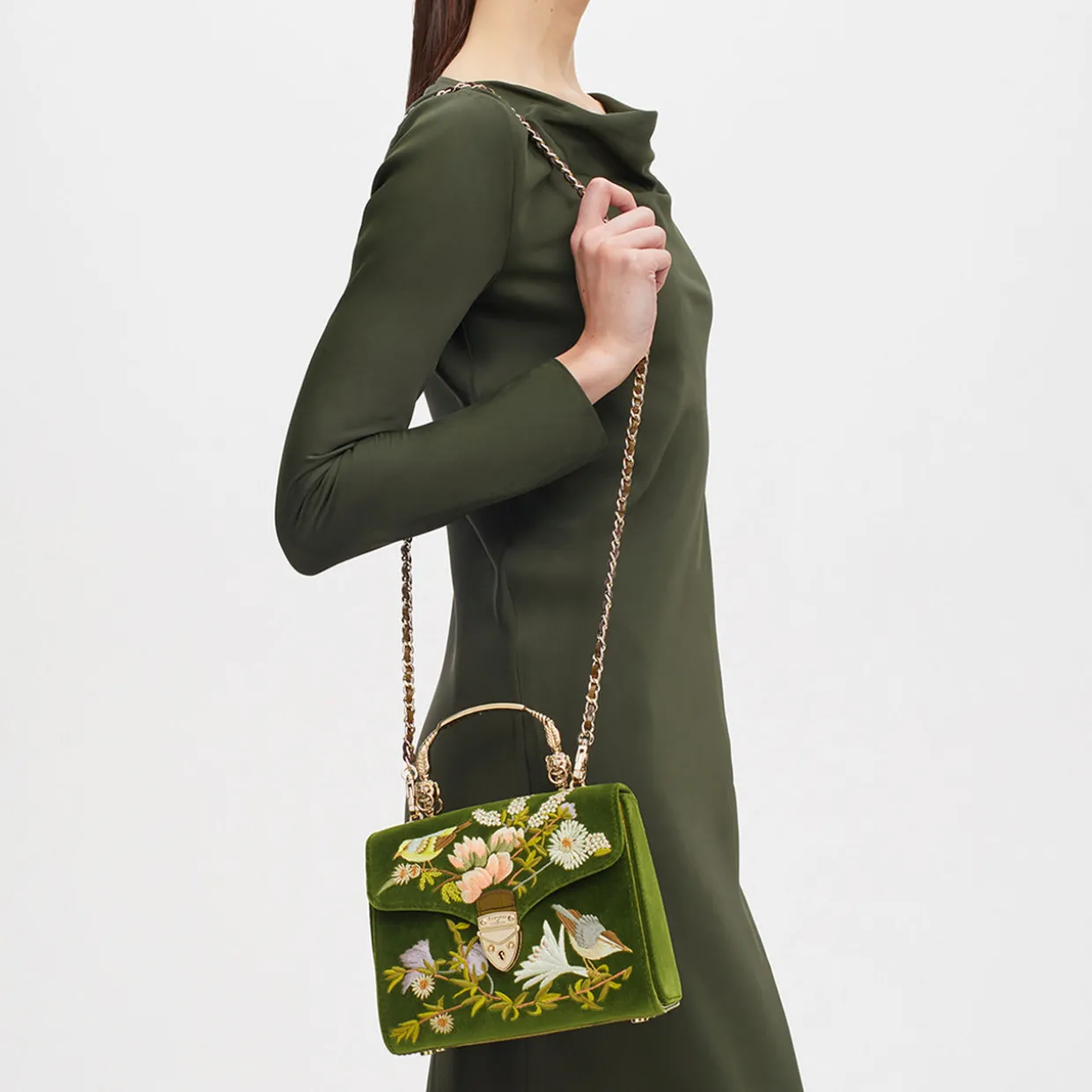 Mayfair® Embroidered English Garden Midi Crossbody Bag