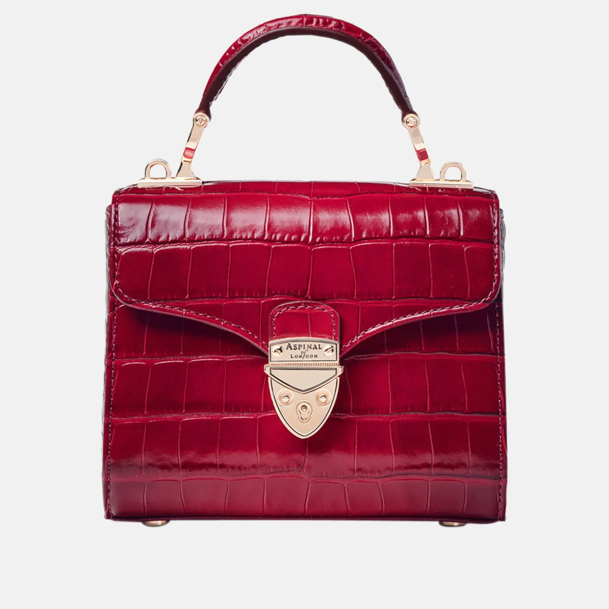 Mayfair® Mini Croc-Embossed Top Handle Bag