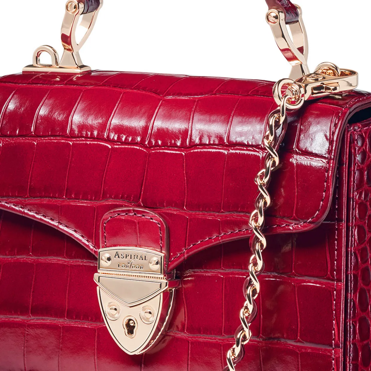 Mayfair® Mini Croc-Embossed Top Handle Bag