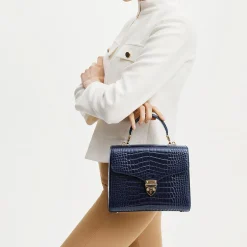 Mayfair® Patent-Croc Crossbody Bag