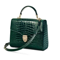 Mayfair® Patent-Croc Crossbody Bag