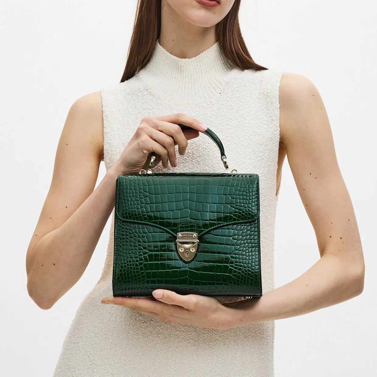 Mayfair® Patent-Croc Crossbody Bag