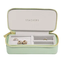 Medium Zipped Jewellery Box Sage Green