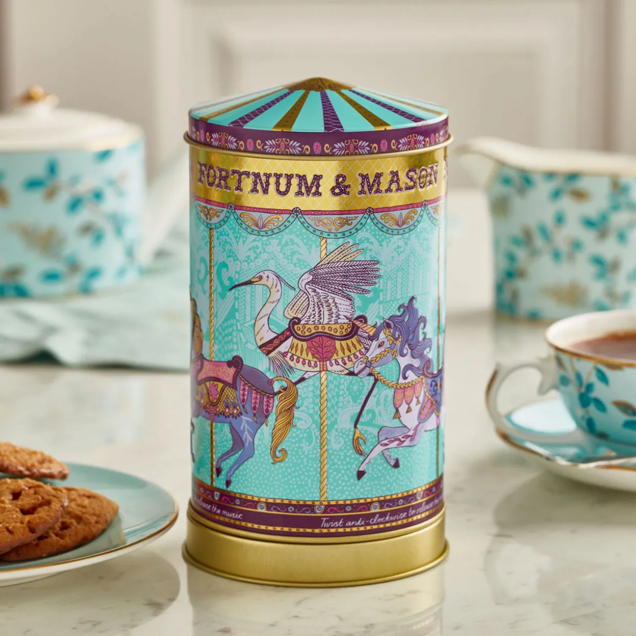 Merry Go Round Musical Biscuit Tin 220g