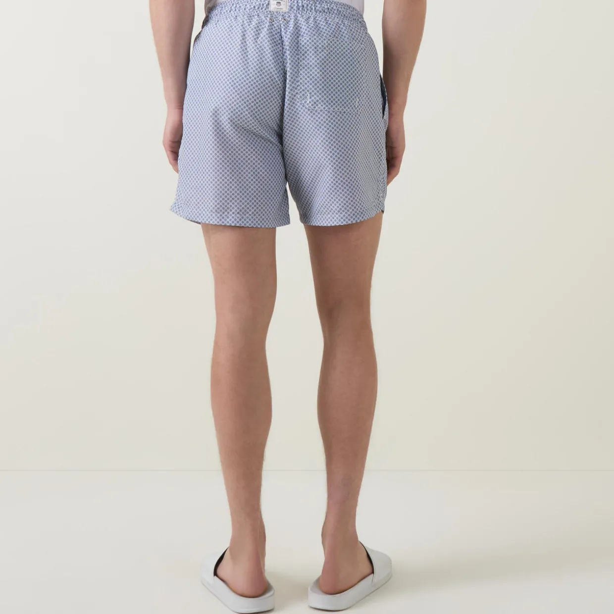 Micro Printed Drawstring Swim Shorts