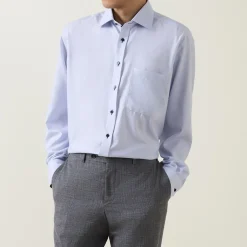 Micro-Check Single-Cuff Formal Shirt