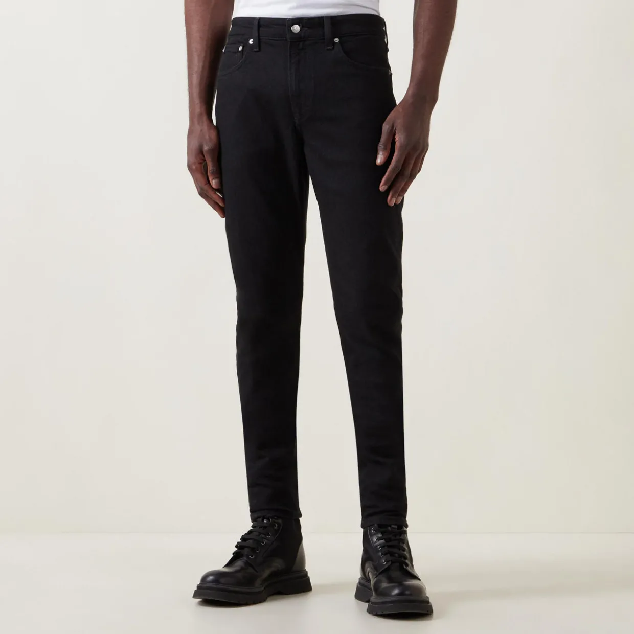 Mid Rise Slim Leg Jeans