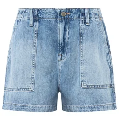 Mid-Rise Straight Denim Shorts