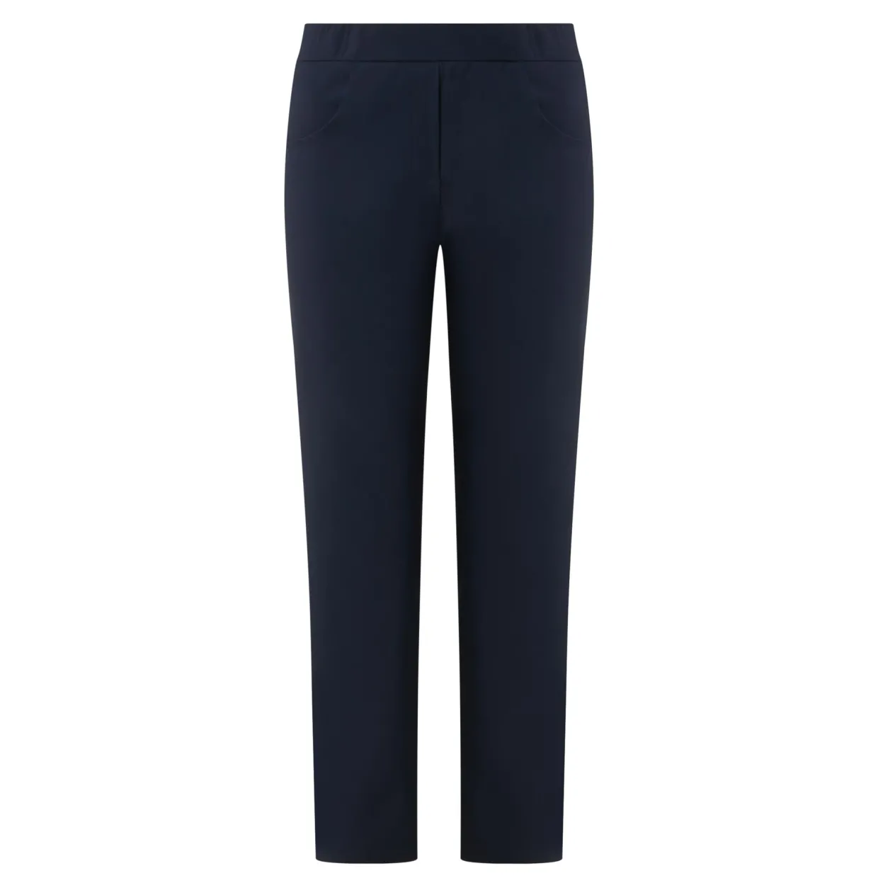 Mid-Rise Straight Leg Cropped Trousers