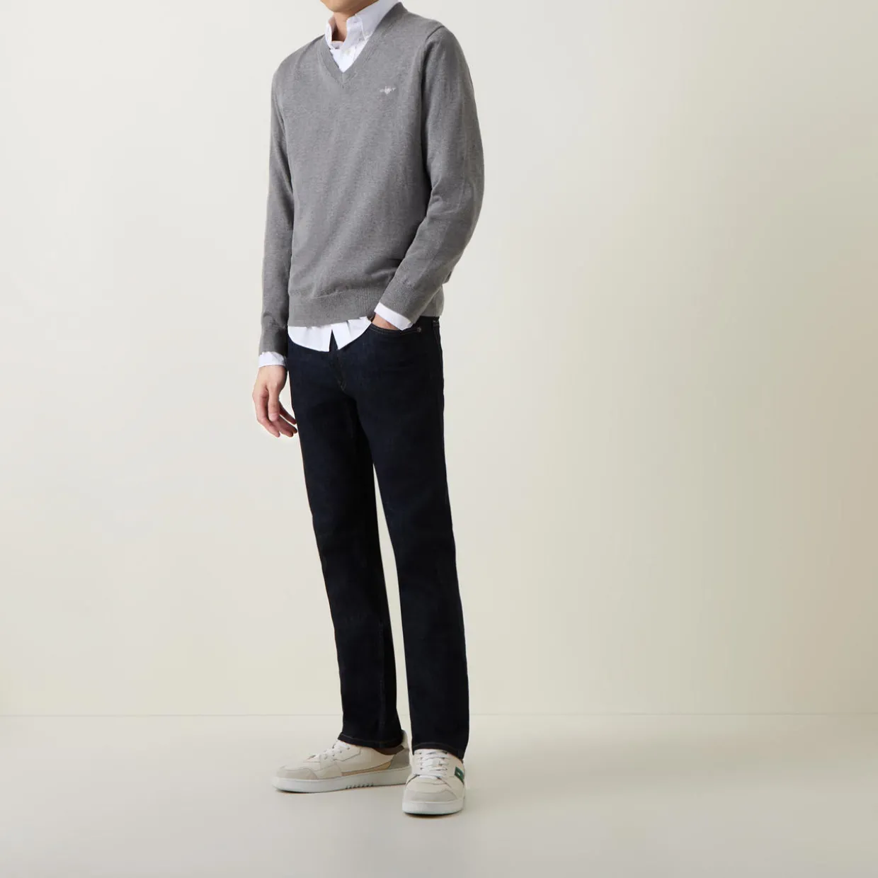 Mid-Rise Straight Leg Jeans