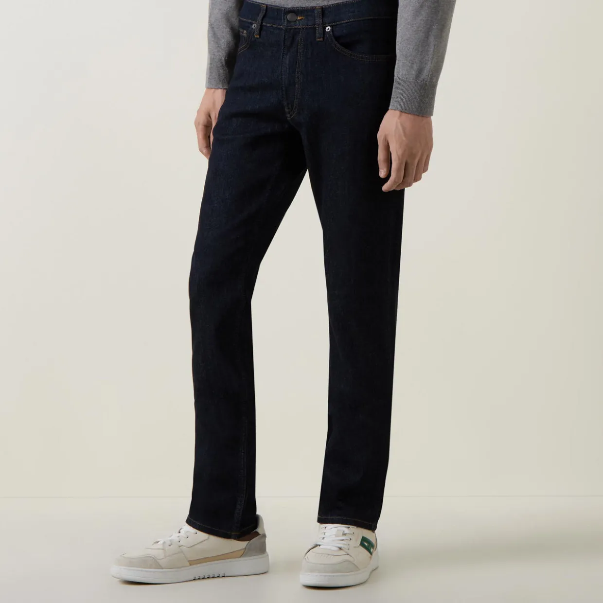 Mid-Rise Straight Leg Jeans
