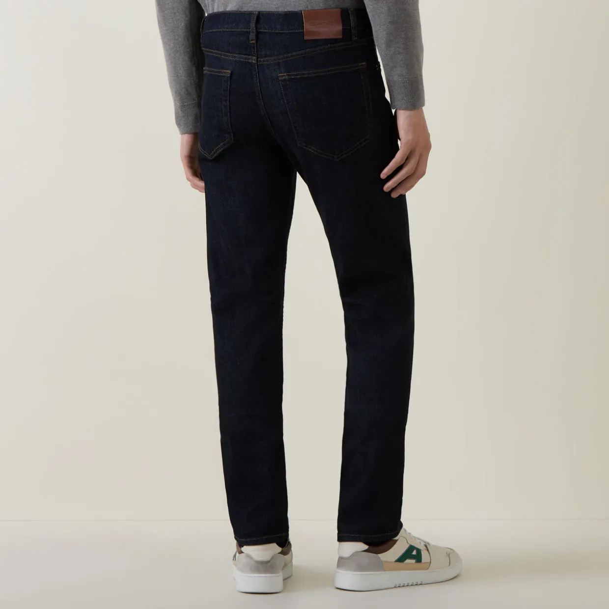 Mid-Rise Straight Leg Jeans