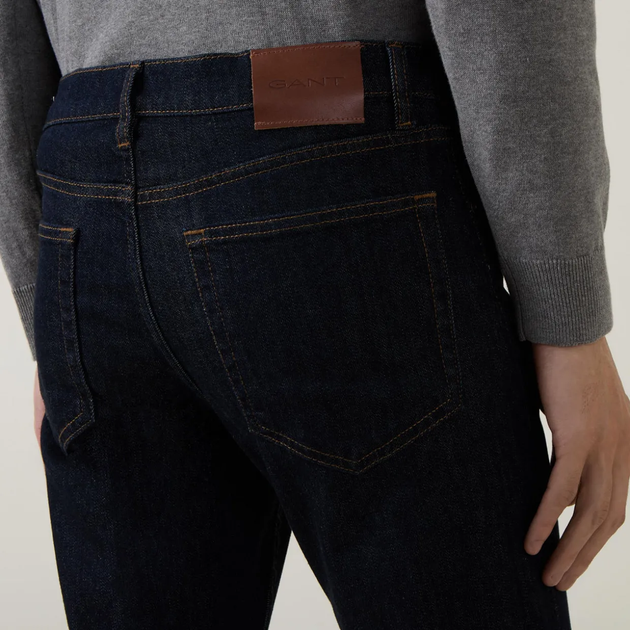 Mid-Rise Straight Leg Jeans