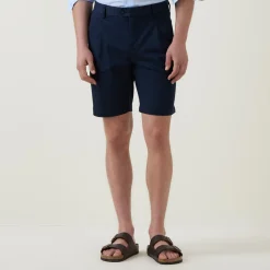 Mid-Rise Straight Leg Shorts