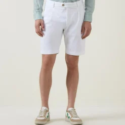 Mid-Rise Straight Leg Shorts