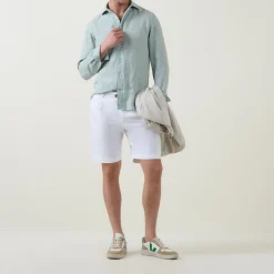 Mid-Rise Straight Leg Shorts