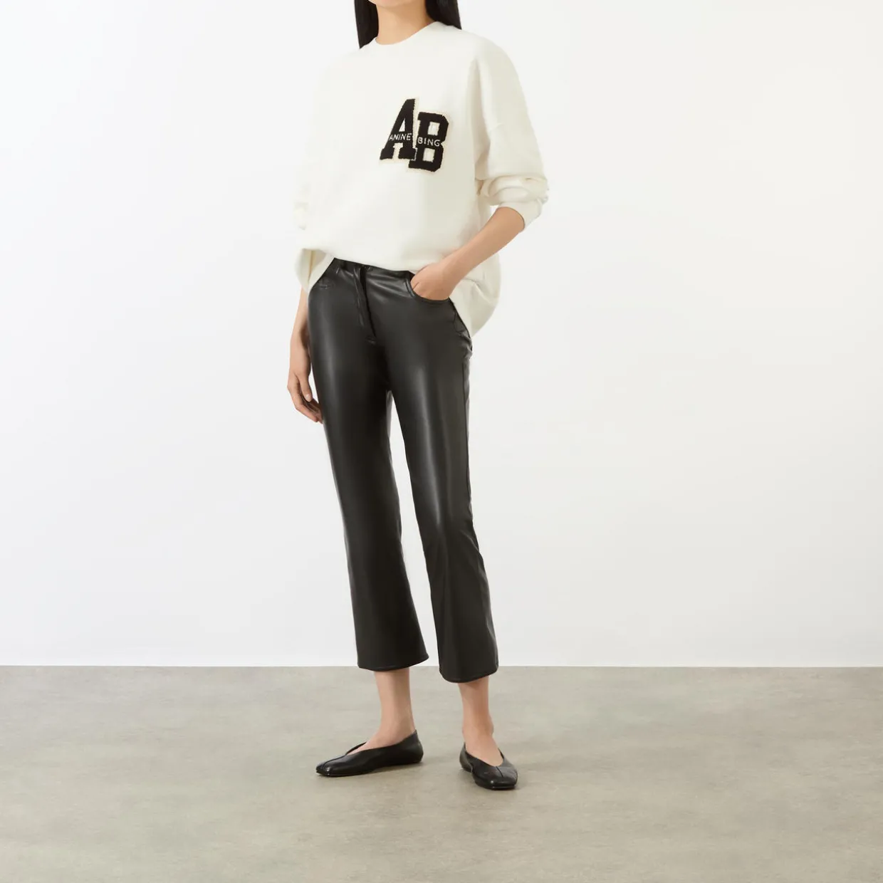 Miles Letterman Oversized Sweatshirt
