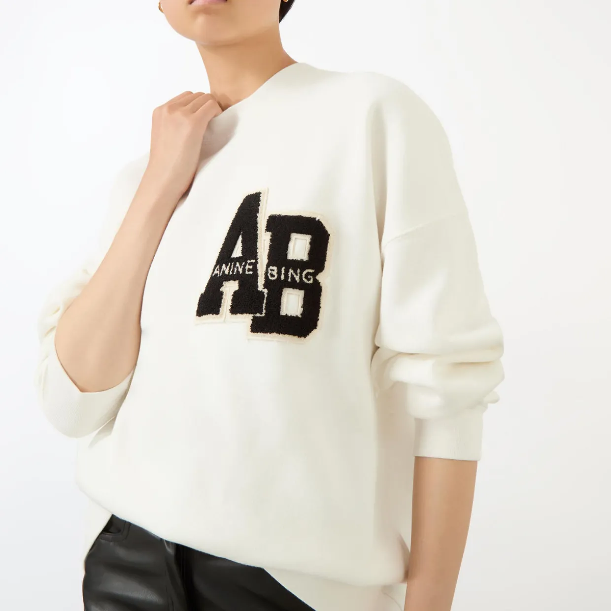 Miles Letterman Oversized Sweatshirt