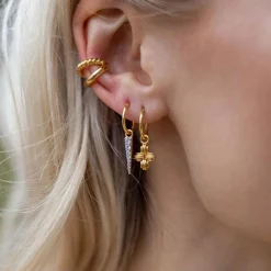 Mini Pavé Spike Charm Earrings