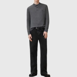 Mode Merino Wool Logo Polo Sweater