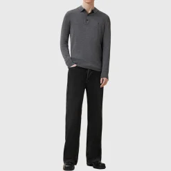 Mode Merino Wool Logo Polo Sweater