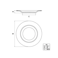 Mono Porcelain Side Plate 21cm