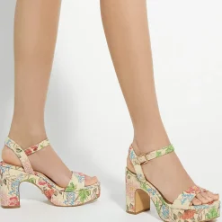 Monotone Block Heel Sandal