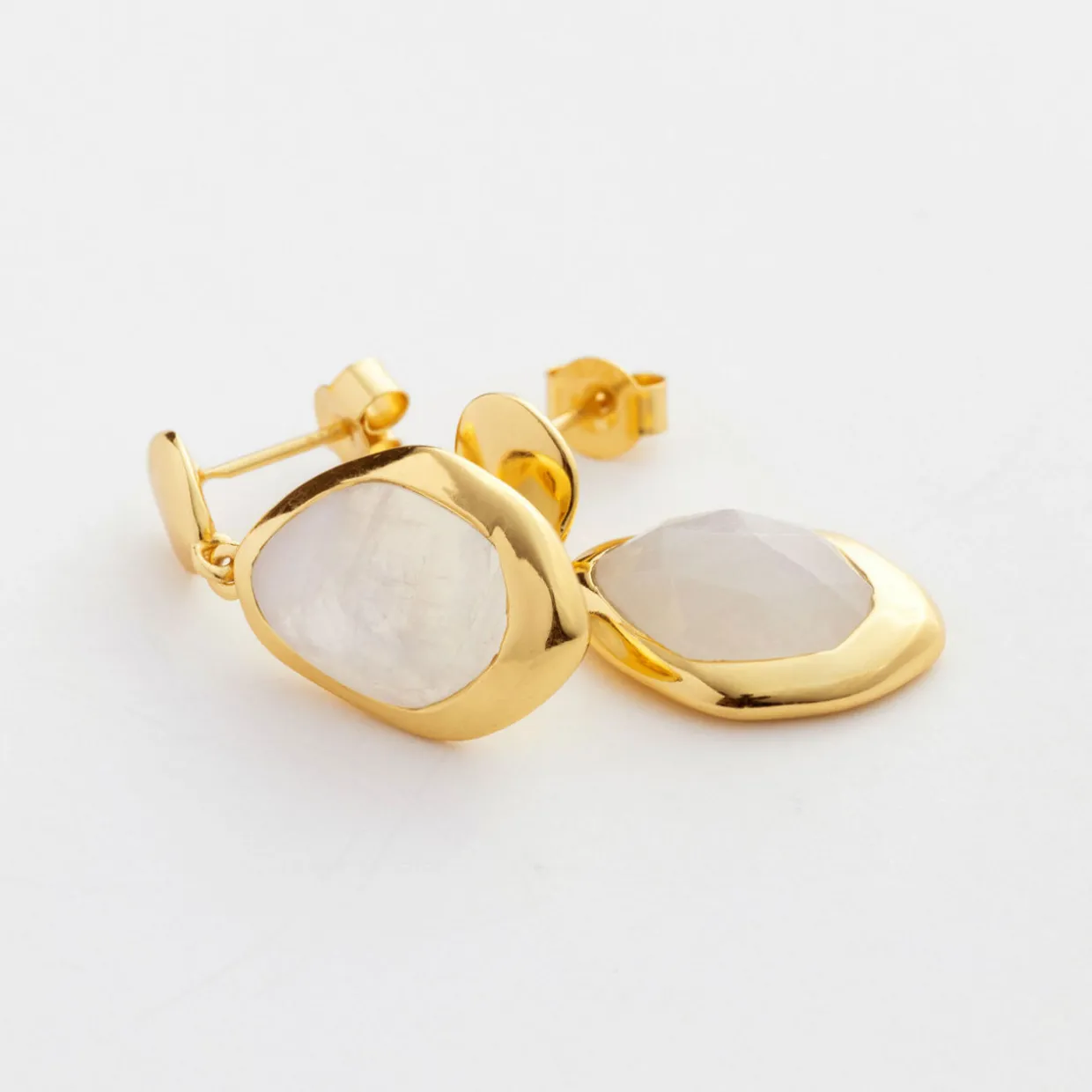 Moonstone Large Stepping Stone Earrings